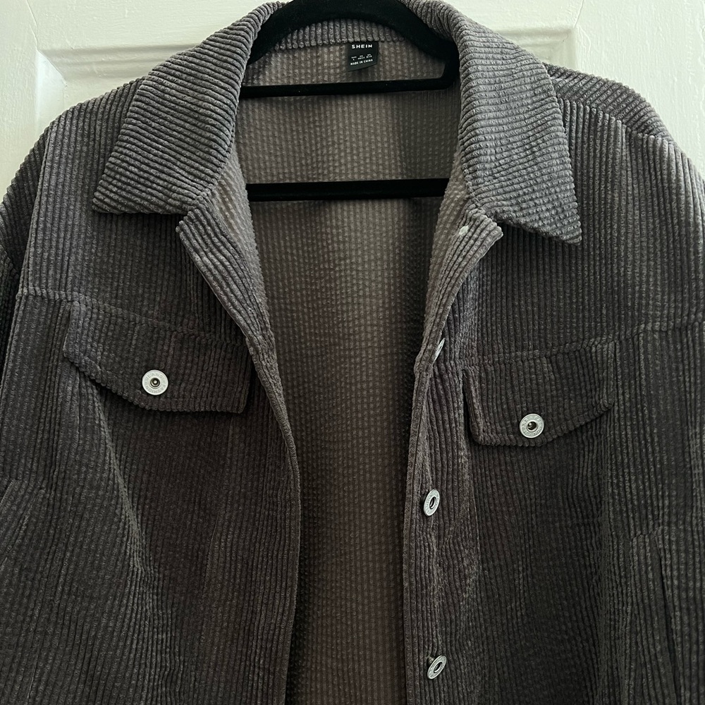 SHEIN Crop Corduroy Jacket